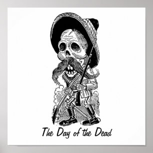 Pôster Zapatista Calavera. c. início dos anos 1900. Méxic