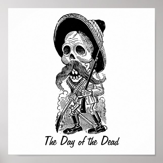 Pôster Zapatista Calavera. c. início dos anos 1900. Méxic (Frente)