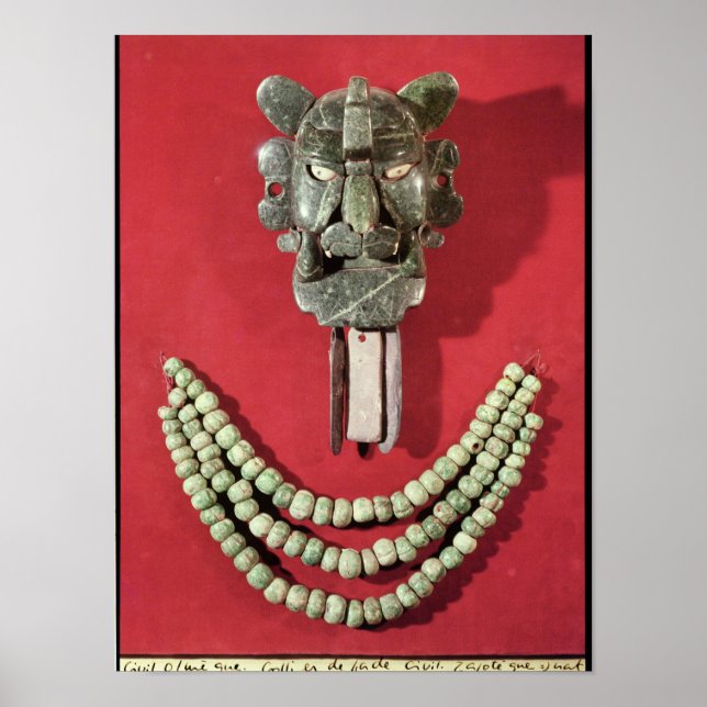 Poster Zapotec retrata a forma de máscara que representa (Frente)