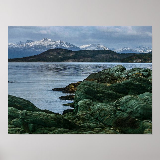 Poster Zarategui Cove Panorâmica Landscape, Ushuaia, Arge (Frente)