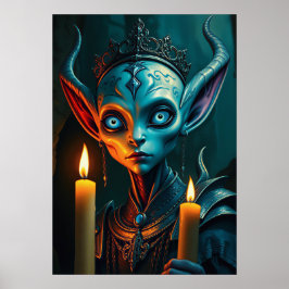 Poster Zarathos o Ritualista da Chama - Fantasia Sombria