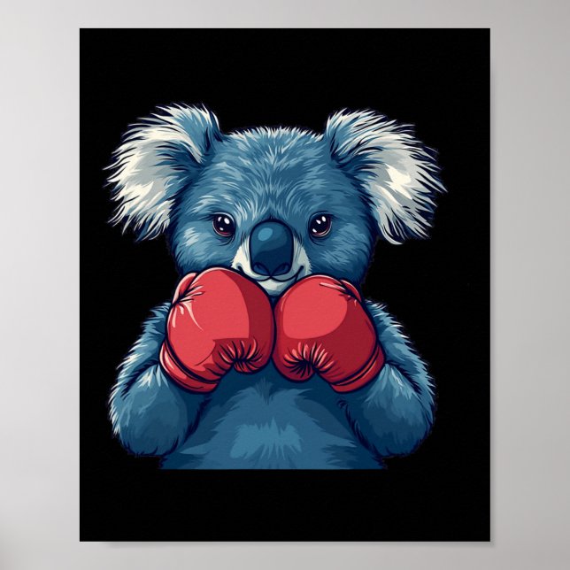 Poster Zarque Koala Diversão Para Um Campeão E Boxing Lo (Frente)