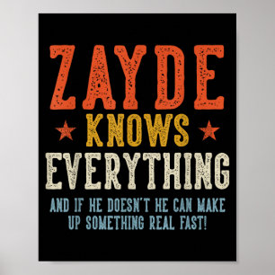 Poster Zayde sabe tudo dia dos pais retro vintage