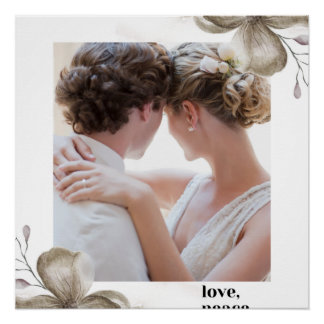 Pôster Zazzle ama paz e alegria poster brilhante