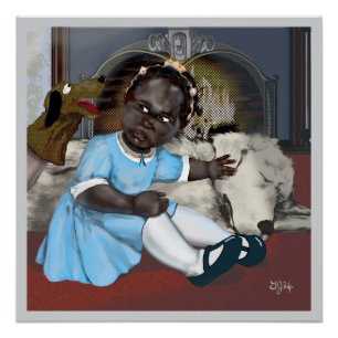Pôster Zazzle Glossy terminou a Poster: A boneca de Deus