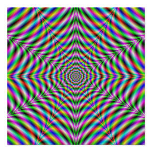 Pôster Zazzle Perfect Poster 12 Psicodélico Apontado