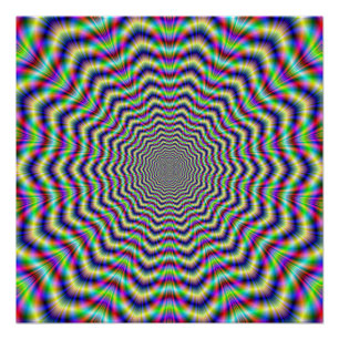 Pôster Zazzle Perfect    PosterPsychedelic Web Star