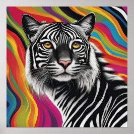 Poster ZCat - Gato com listras Zebra