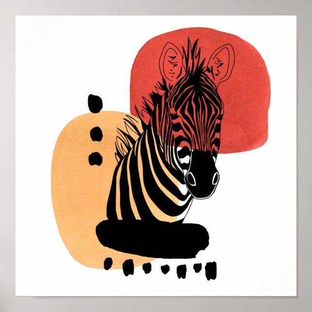 Poster Zebra animal selvagem (Frente)