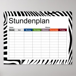 Poster Zebra Animalprint