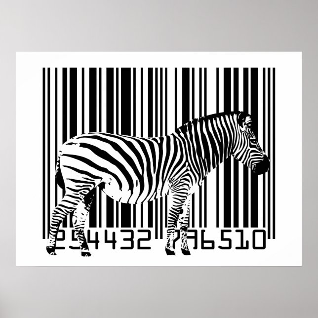 Poster Zebra Barcode Art (Frente)
