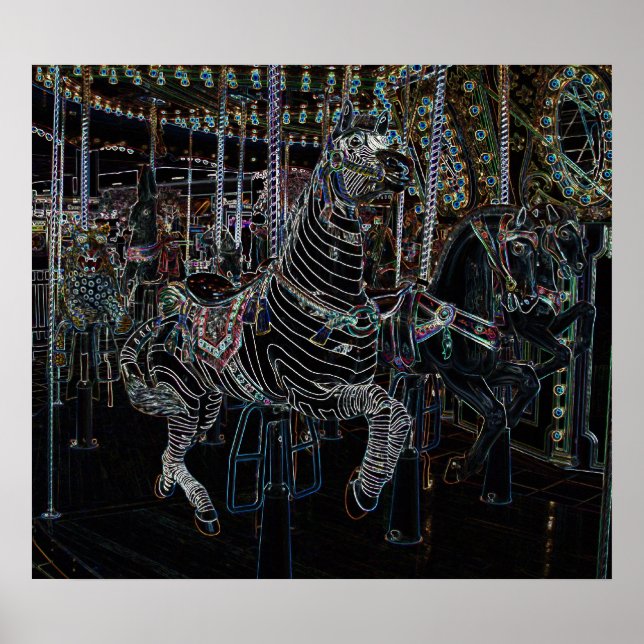 Pôster Zebra brilhante (Frente)