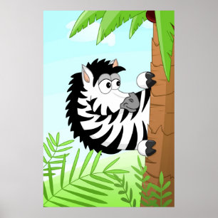 Poster Zebra escondendo