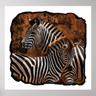 Pôster Zebra Fall Stripes LARGE poster, print, wall art