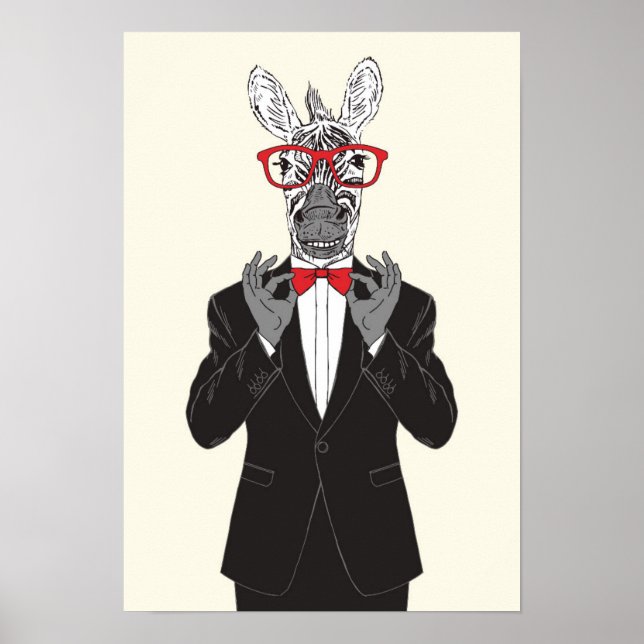 Poster Zebra Gentleman (Frente)