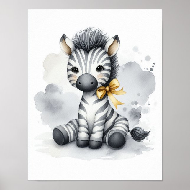 Poster Zebra Jungle Nursery Wall Art (Frente)