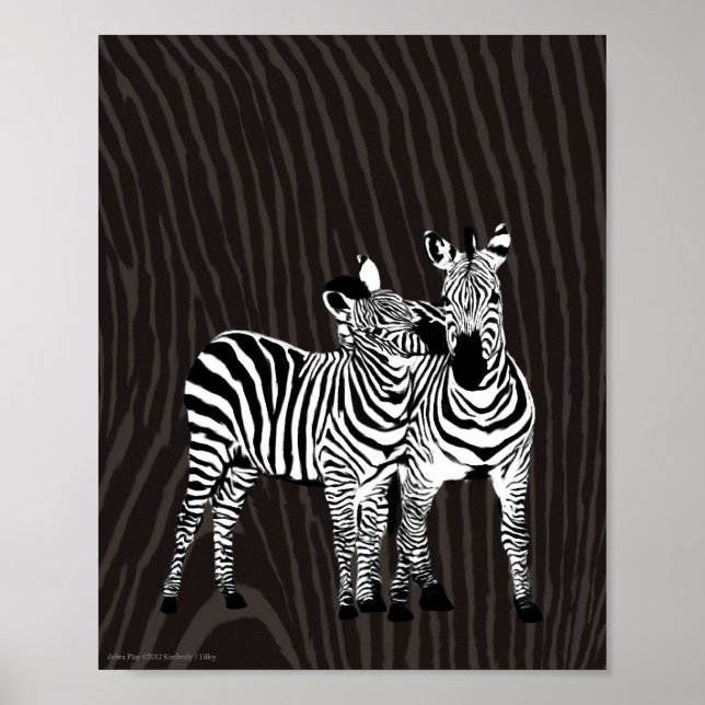 Poster Zebra Play (Frente)