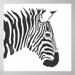 Pôster Zebra Solitário