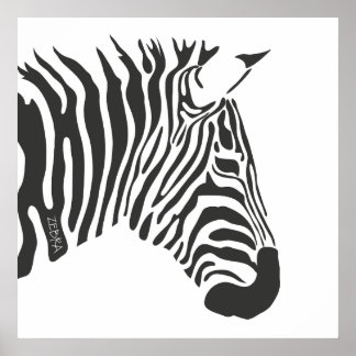 Pôster Zebra Solitário