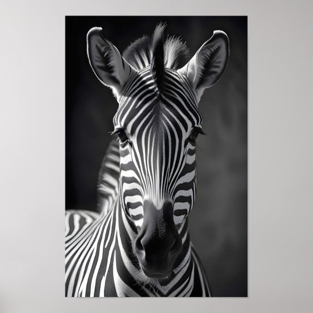 Poster Zebra Willife Maiúscula Carteira de Arte (Frente)