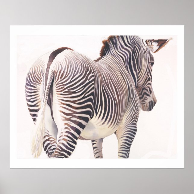 Pôster Zebra Willife Watercolor "Caminho Errado" (Frente)