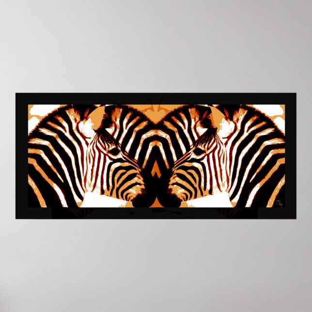 Poster Zebras apaixonadas (Frente)