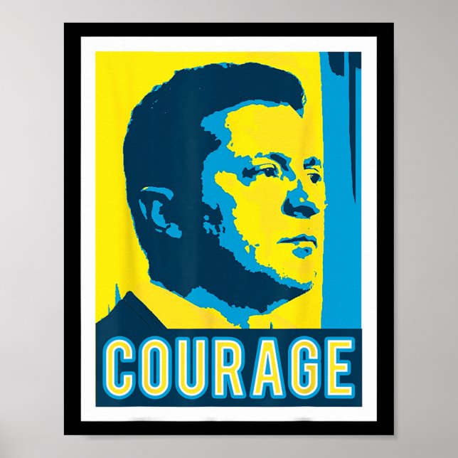 Poster Zelensky - Coragem - Ucrânia  (Frente)