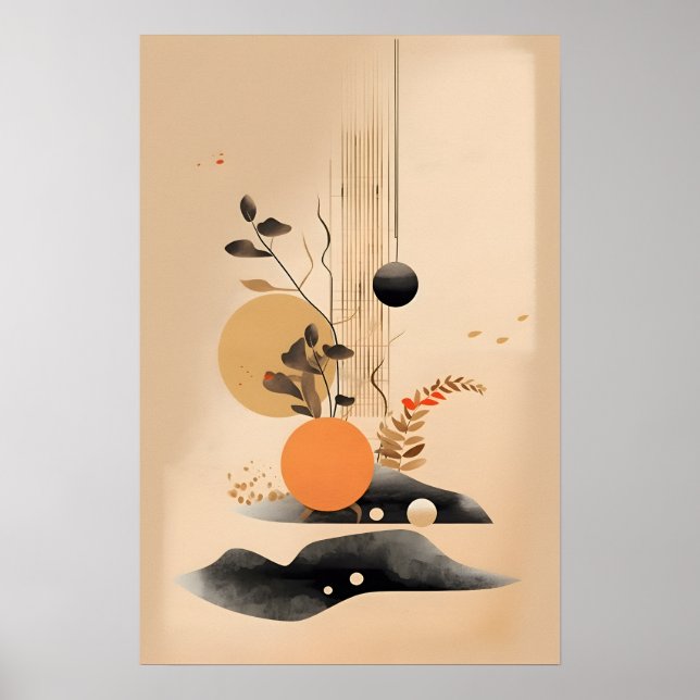 Poster Zen Art Japandi (Frente)