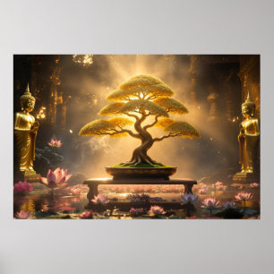 Poster ZEN BUDISMO - ÁRVORE BONSAI - Cartaz