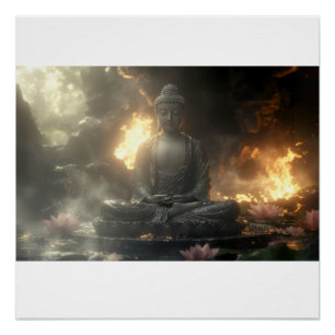 PÔSTER ZEN - BUDISMO - MEDITAÇÃO