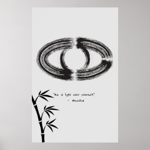 Poster Zen Citação: Sabedoria e Meditação