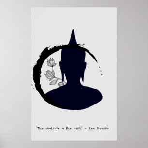 Poster Zen Citação: Sabedoria e Meditação