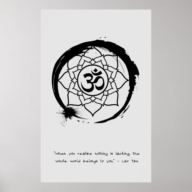 Poster Zen Citação: Sabedoria e Meditação (Frente)