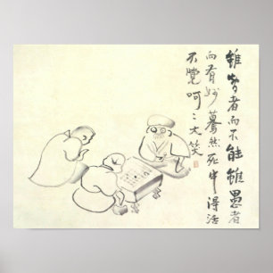 Poster Zen Classics - Gibon Sengai - Goose & Heron