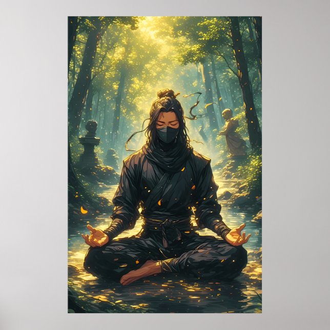 Poster Zen do Guerreiro da Sombra (Frente)