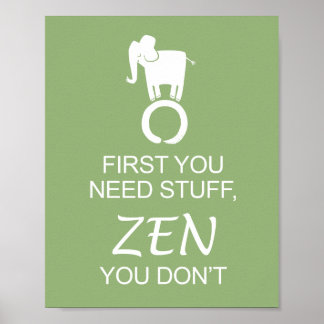 Pôster Zen Elephant Enso Simplify