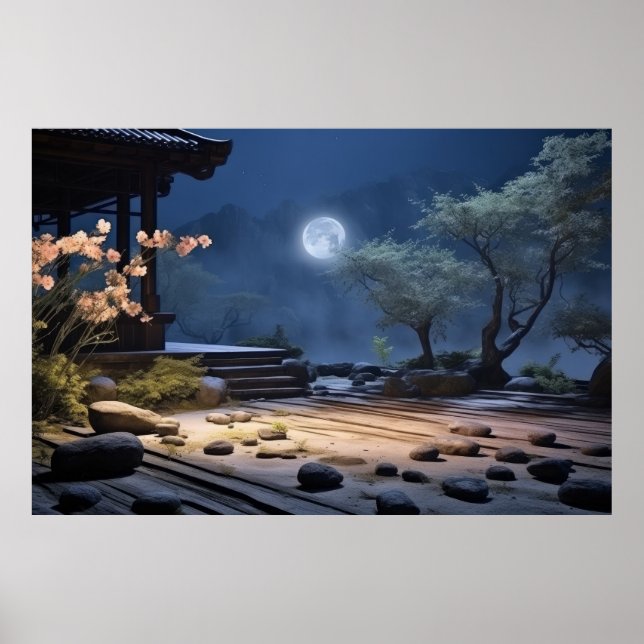 Poster Zen Garden Tranquil Natureza Pacífica (Frente)