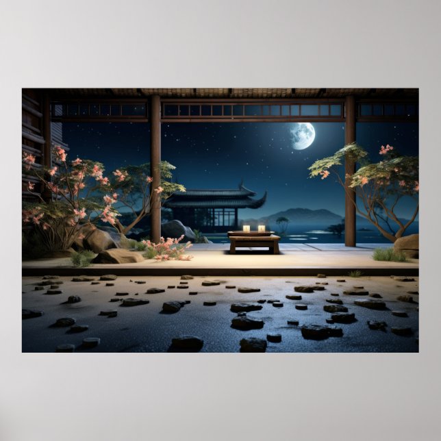 Poster Zen Garden Tranquil Natureza Pacífica (Frente)