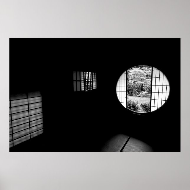 POSTER ZEN TEMPLE TEA HOUSE INTERIOR (Frente)
