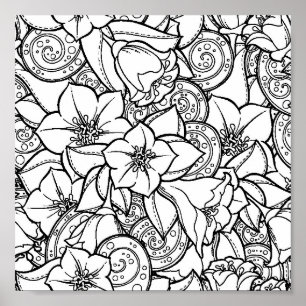 Pôster Zendoodle florido 2