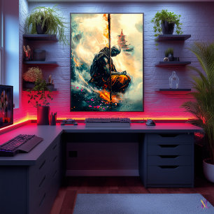 Poster Zenfire Monk - O Caminho das Chamas Eternas