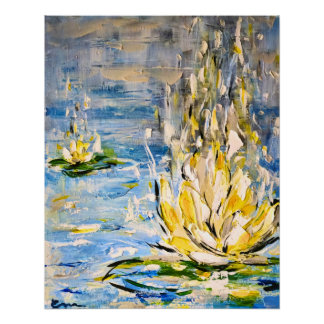 Pôster Zénitude | Nénuphar abstrait & art zen