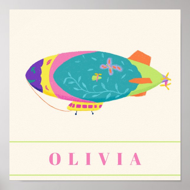 Poster 'Zeppelin' do conjunto 'Dream To Fly' de 3 (Frente)