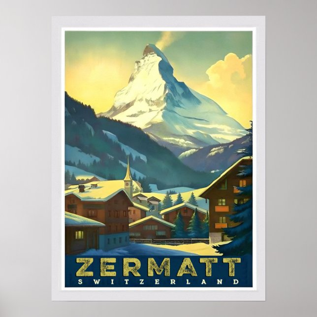 Poster Zermatt - Capturar o Matterhorn Majestoso (Frente)