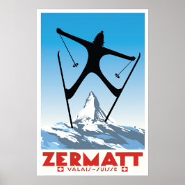 Poster Zermatt,Valais,Suisse,Ski