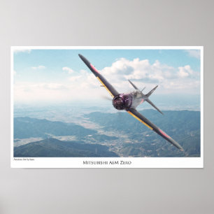 Poster "ZERO" da arte da aviação