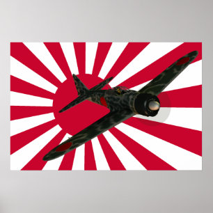 Poster Zero Fighter Aircraft