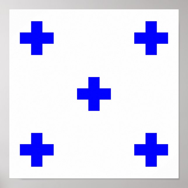 Poster zero maritime nautical alphabet number symbol flag (Frente)