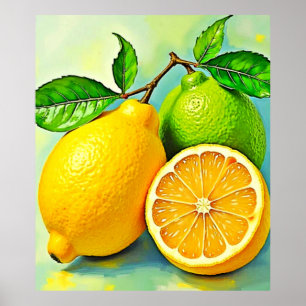 Poster Zesty Citrus Burst of Sunshine Design
