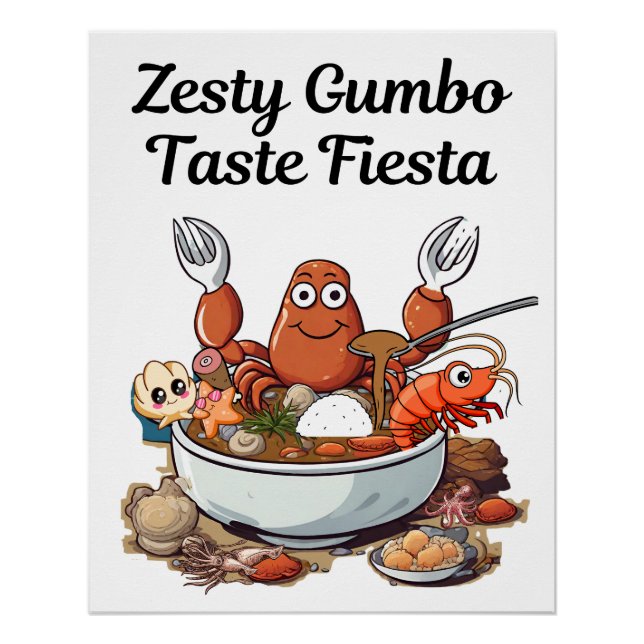Pôster Zesty Gumbo Taste Fiesta (Frente)